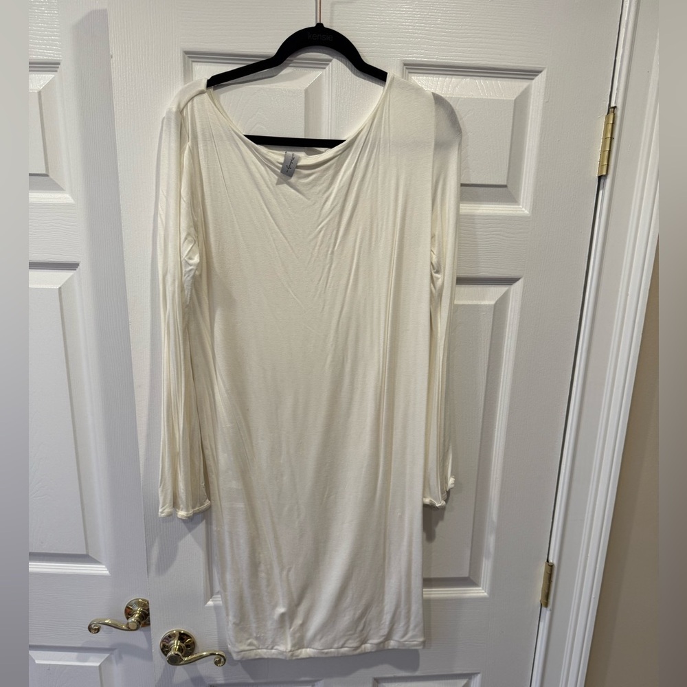 Sexy Mama Maternity Midi Dress Cream Color Maternity Shoot  fits sizes 10-14